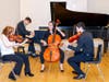 A chamber group practices for a master class with NY Philharmonic musicians at Hoff-Barthelson Music School