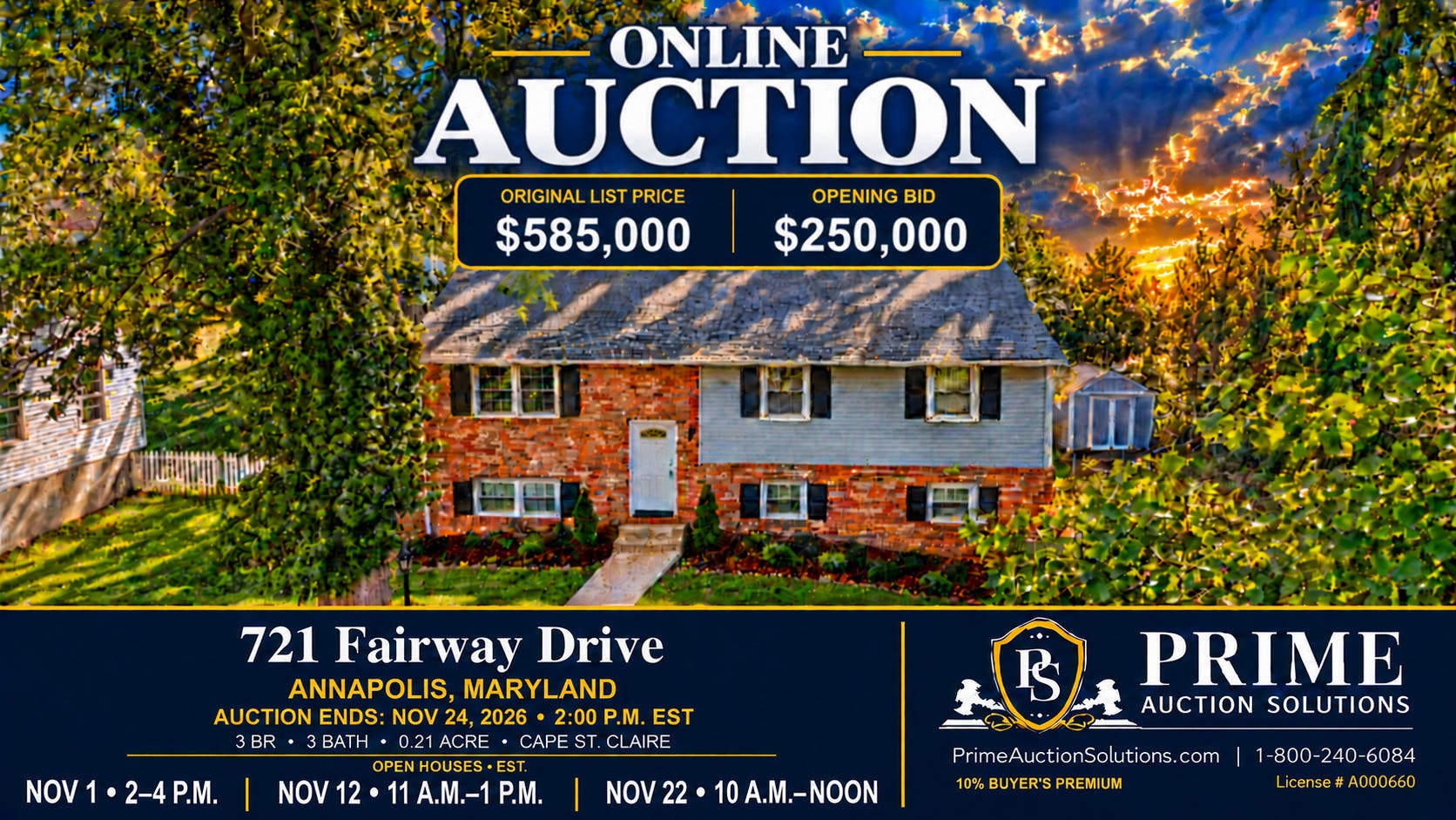 Real Estate Online Auction | Annapolis, MD