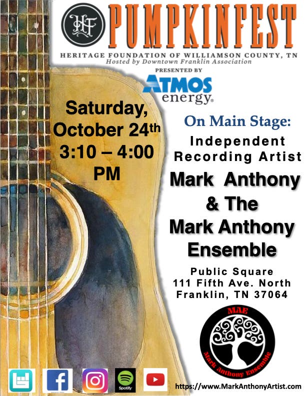 Mark Anthony & The Mark Anthony Ensemble @ Pumpkinfest 2026