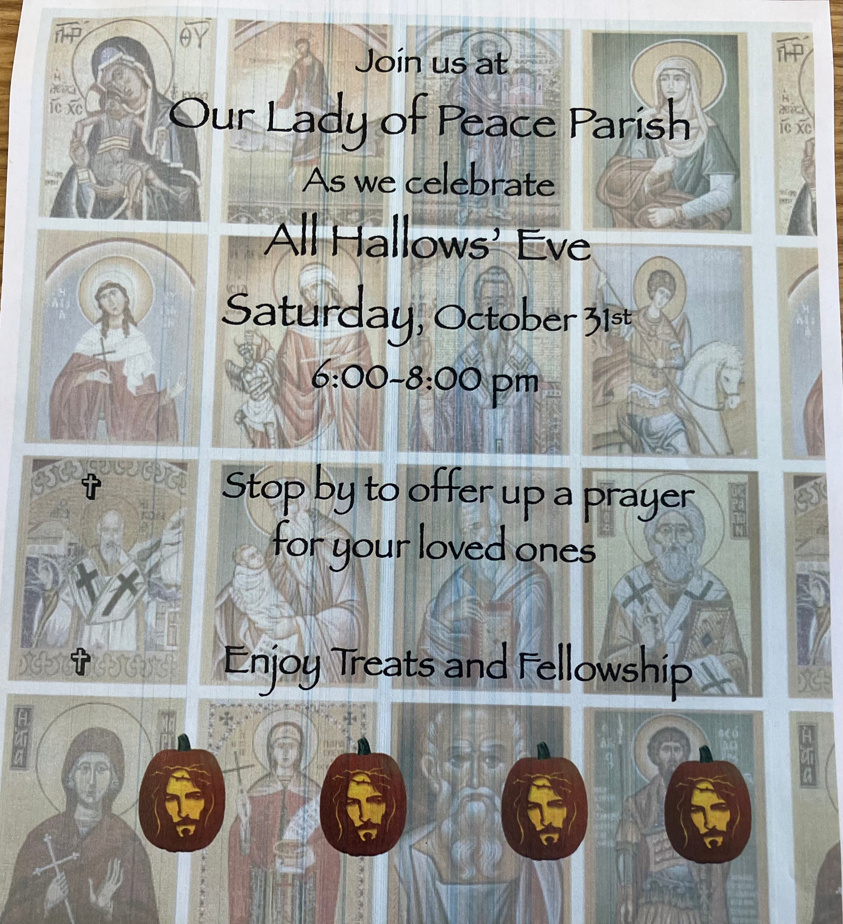 Celebrate All Hallows' Eve at Our Lady of Peace Parish