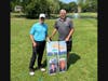 Last year’s FamilyFOREward Golf Outing included a special “Beat the Mayors,” competition, featuring Arlington Heights Mayor Tom Hayes (left) and Palatine Mayor Jim Schwantz. 