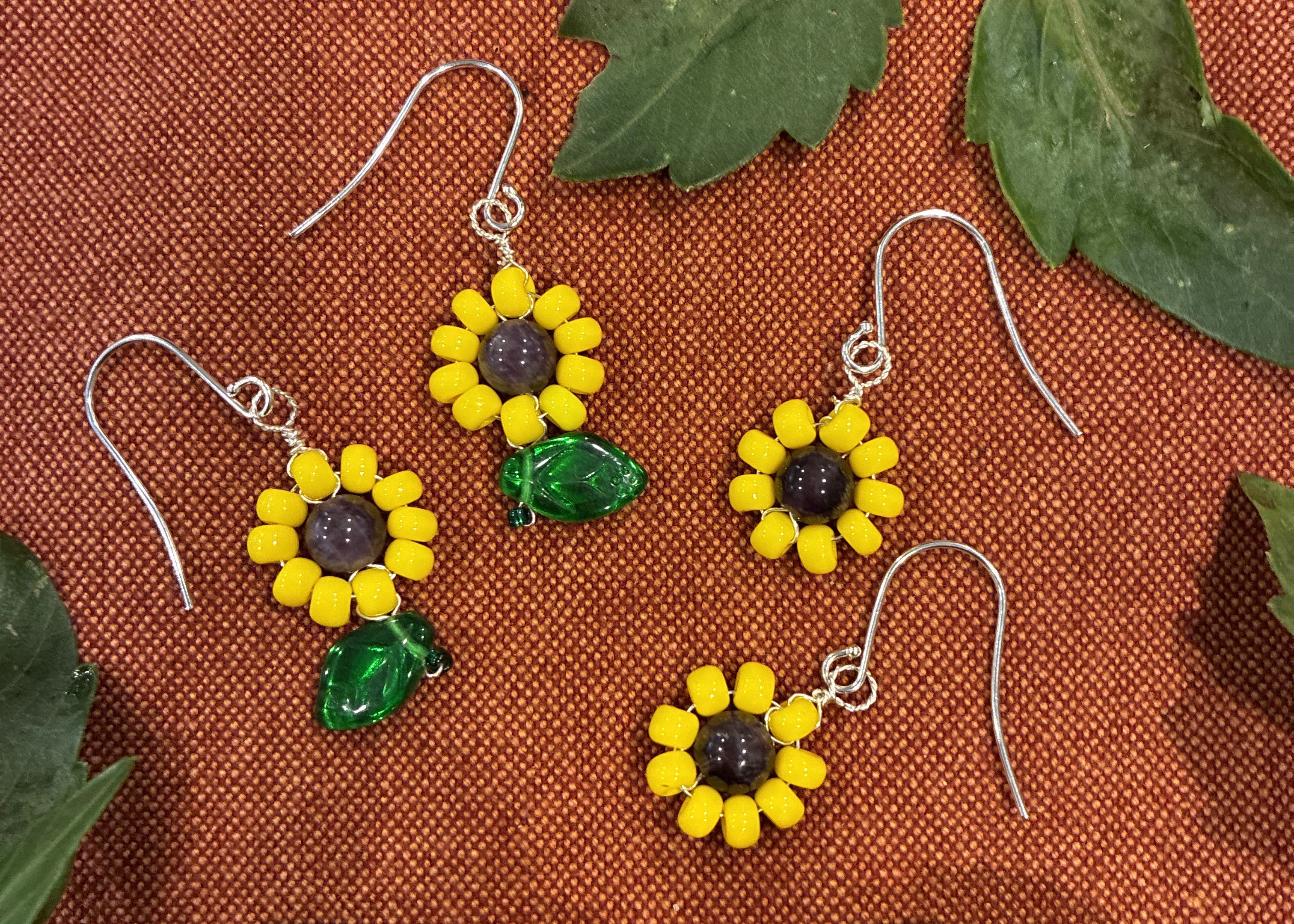 Beading Class: Sunflower Earrings