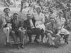 Three Craigie brothers, l-r Hugh, Karl, and Laurence with their wives, Marvel, Esther, and Victoria
