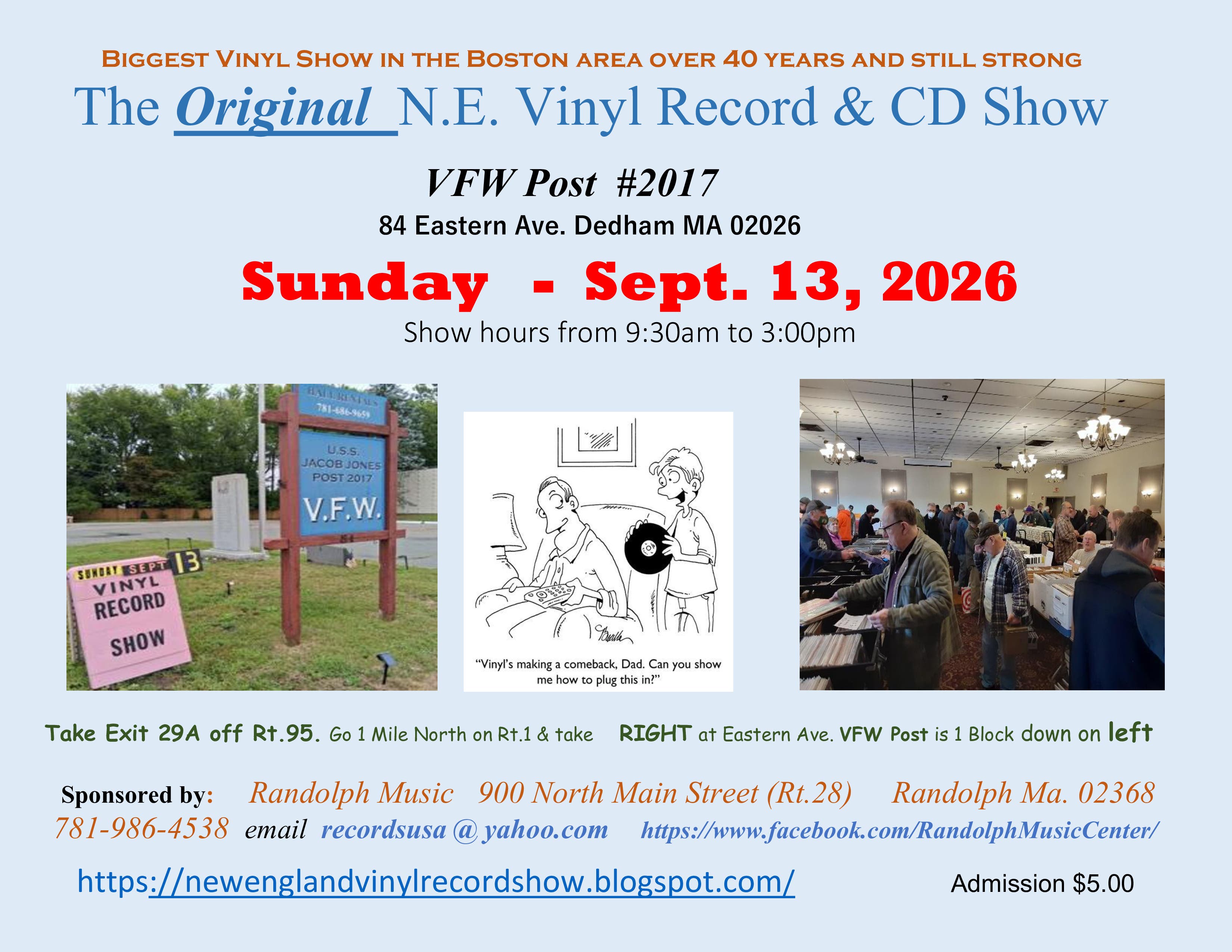 The Original N.E. Vinyl Record & CD Show
