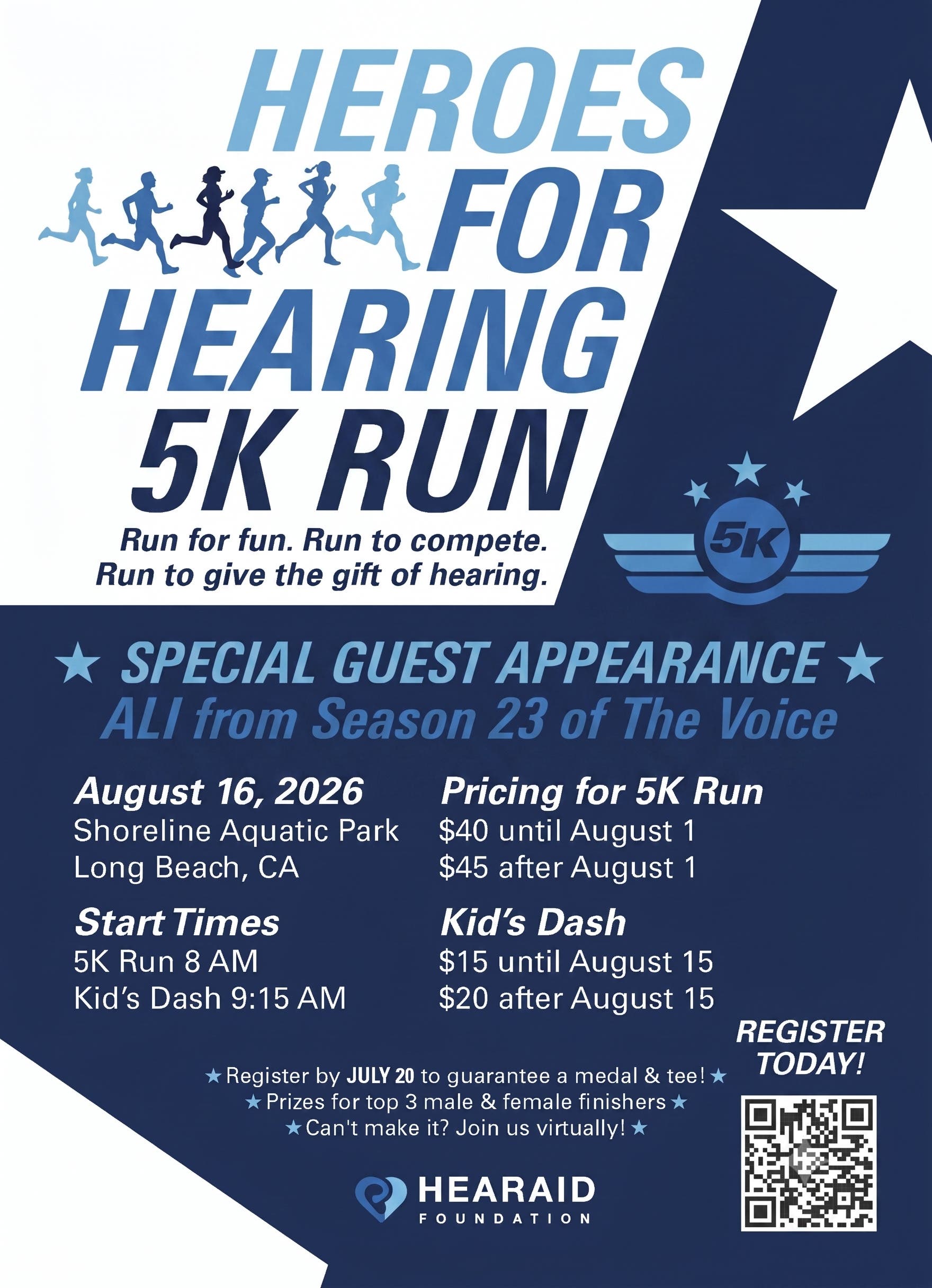 Heroes for Hearing 5K on August 16th!