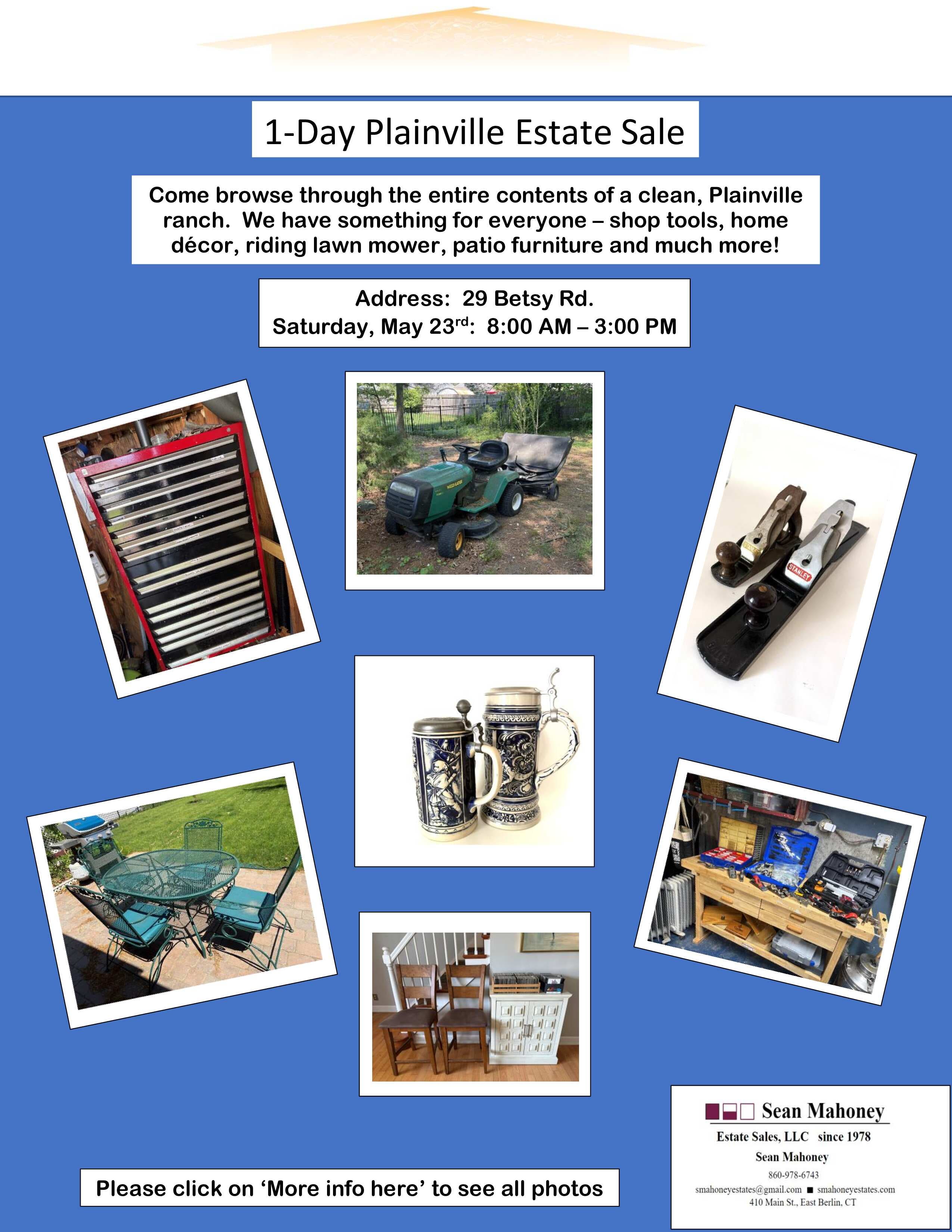 One-Day Plainville Estate Sale