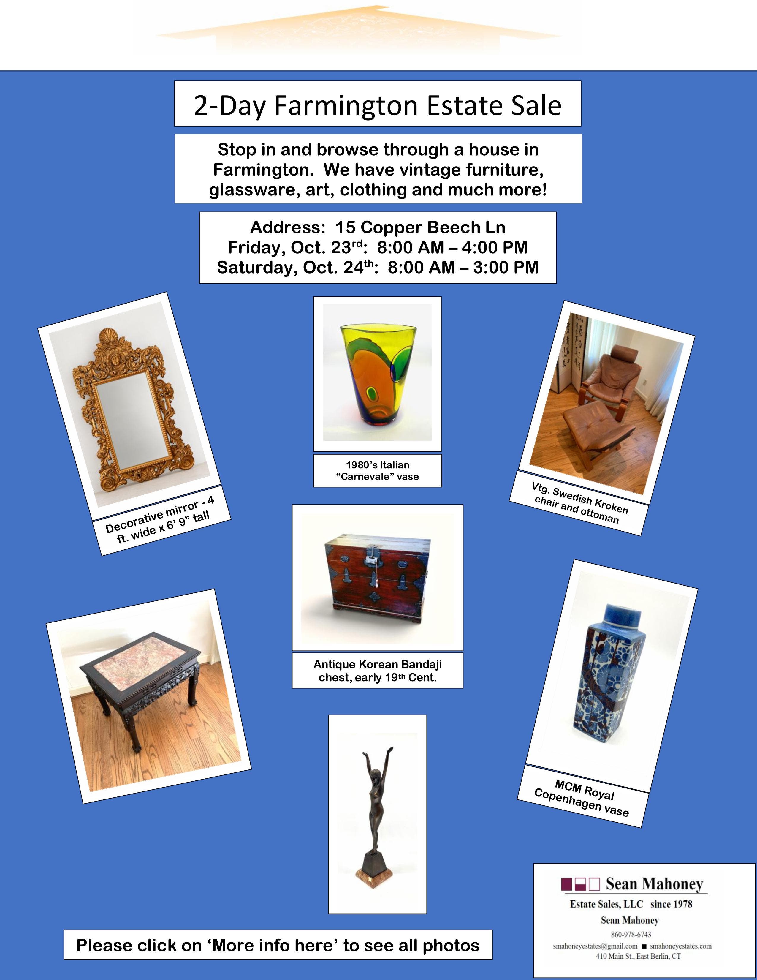 2-Day Farmington Estate Sale