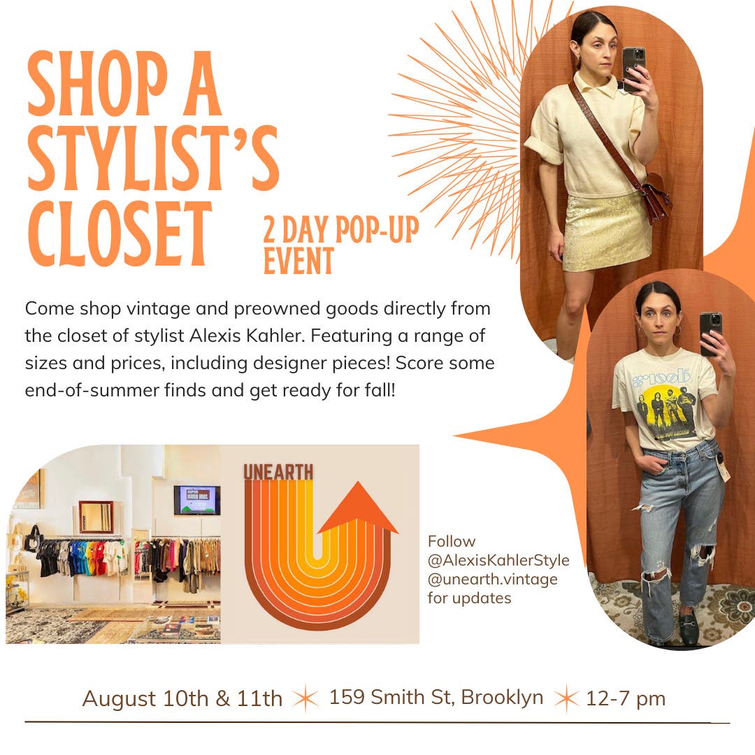 Aug 10 | NYC Vintage Clothing Pop Up Shop Aug 10+11 in Brooklyn ...