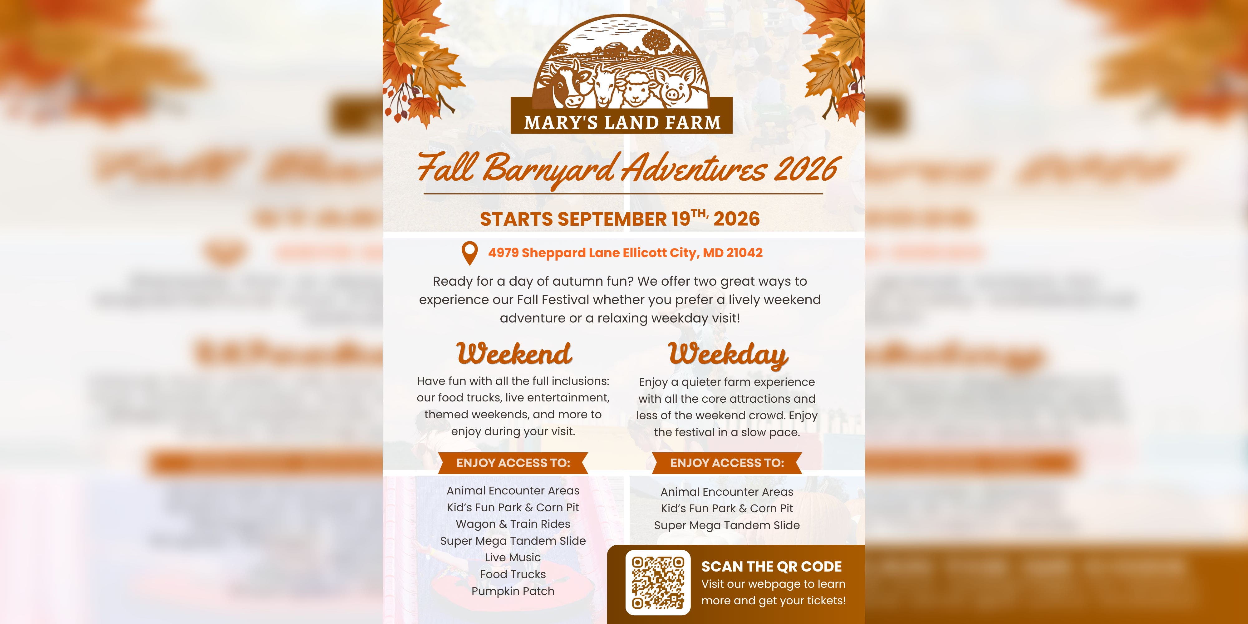 Barnyard Fall Festival at Mary’s Land Farm 2026