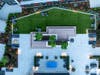 The active courtyard with pool at Devan. Jersey City