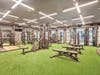 The fitness center at Devan, Jersey City