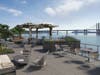 The roof deck at The Daymark luxury condominium in Sleepy Hollow, NY