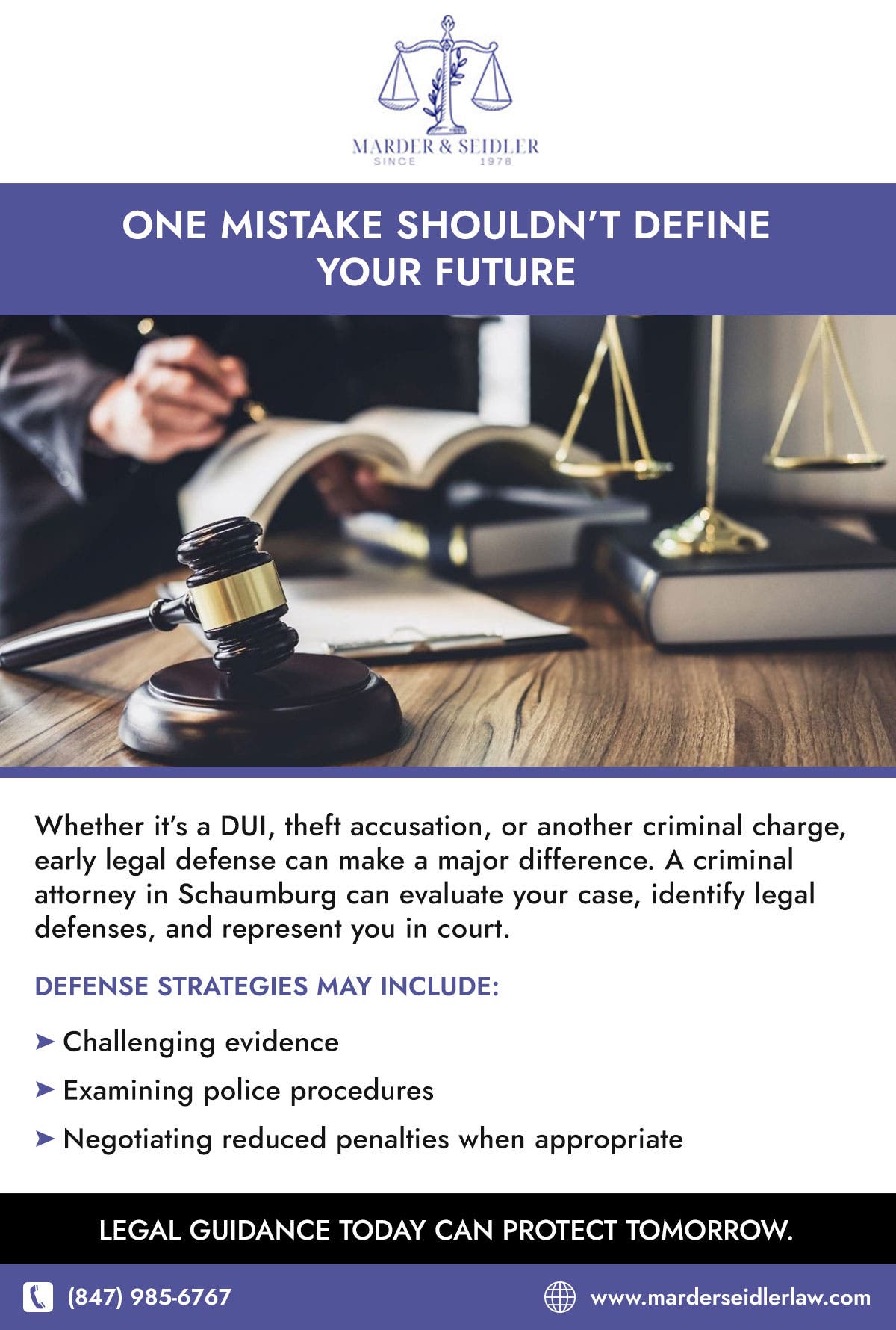 One Mistake Shouldn’t Define Your Future - Criminal Defense Lawyer in schaumburg - Marder and Seidle