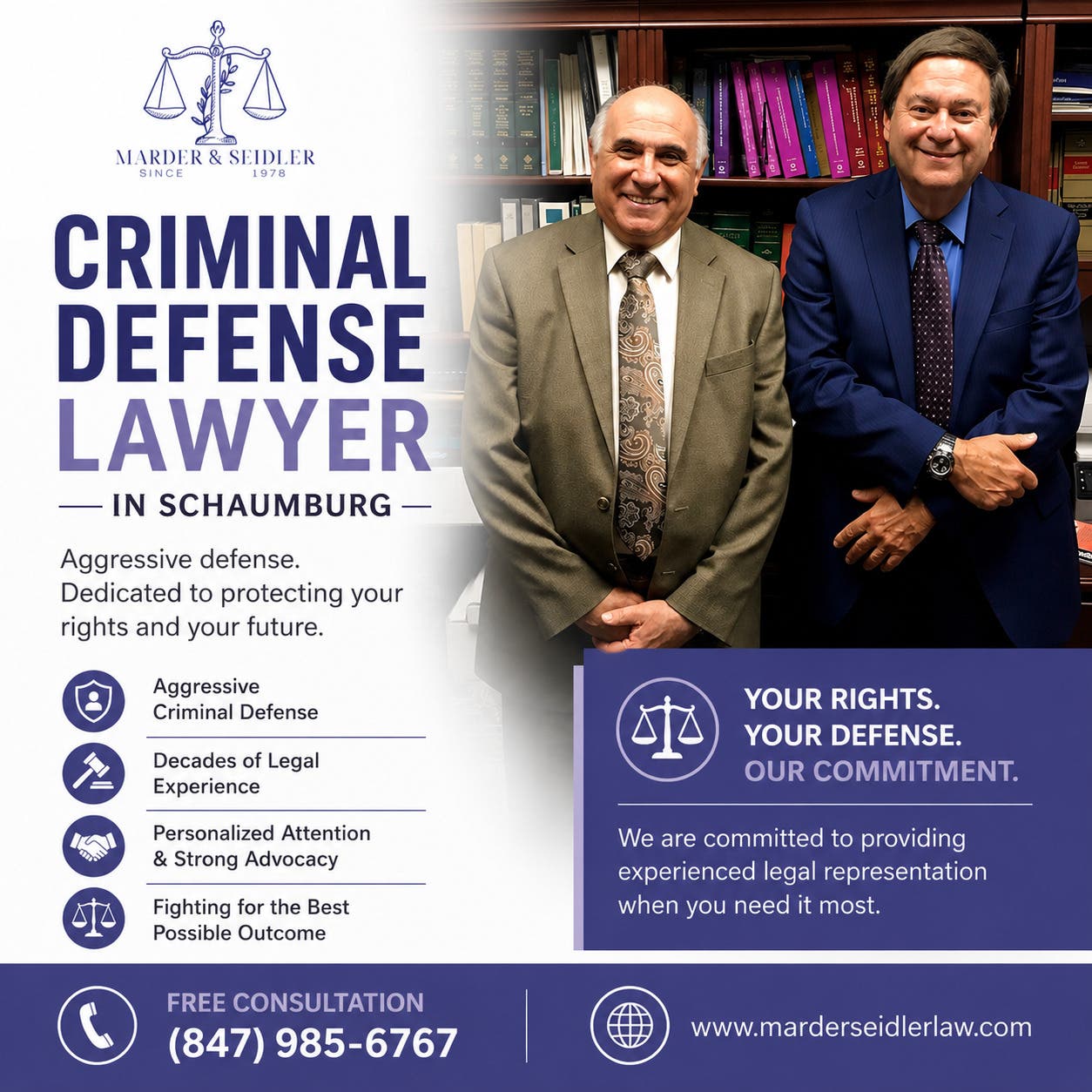 Best Criminal Defense Lawyer in Schaumburg - Marder and Seidler Law Firm