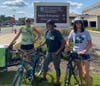 EP Library's Jenna Harte-Wisniewski, Youth Director Pyeisha Allen and Mayor Kelly Burke