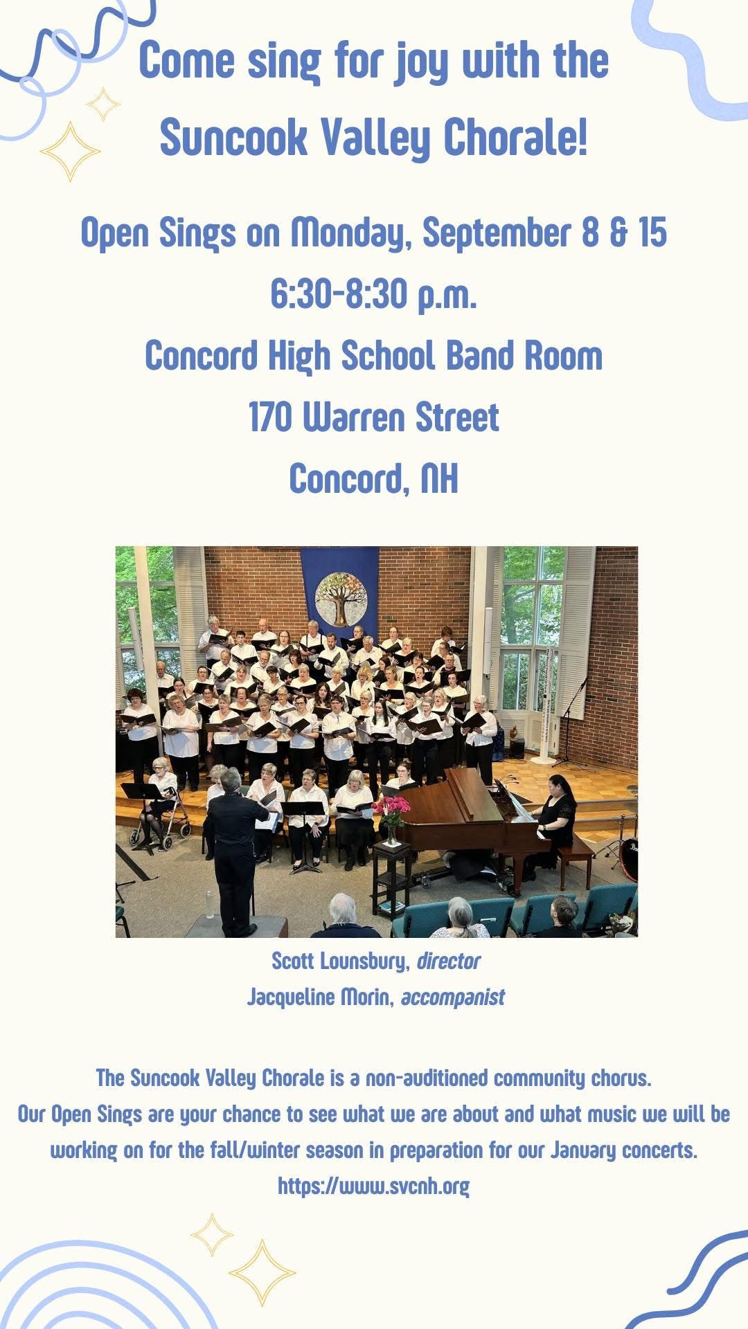 Suncook Valley Chorale Open Sing