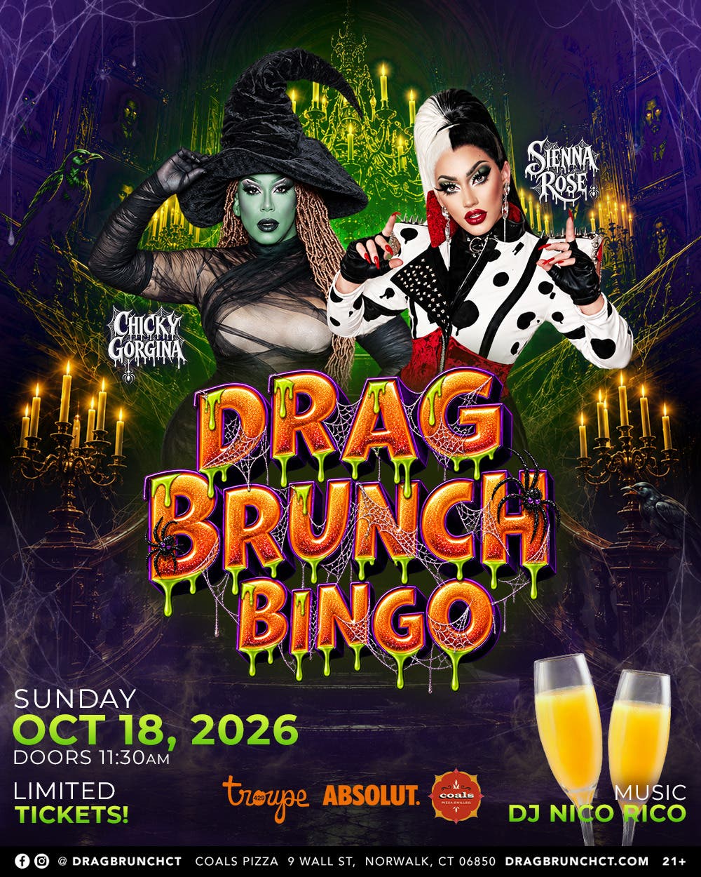 Drag Brunch CT October: Connecticut HALLOWEEN BINGO drag brunch! (11:30AM - SUN OCT 18, 2026)