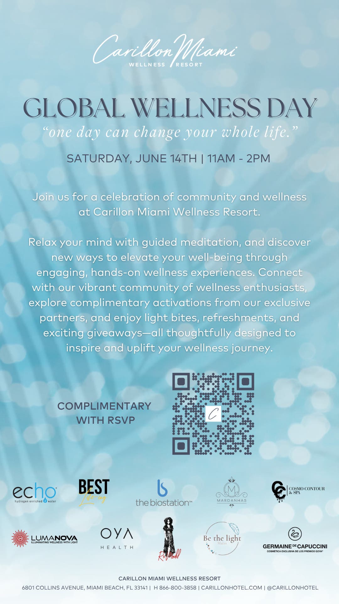 Celebrate Global Wellness Day at Carillon Miami Wellness Resort