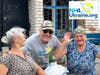 Making new friends during an aid delivery to a remote Ukrainian Village near the front