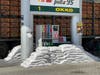 A gas station within range of Russian artillery