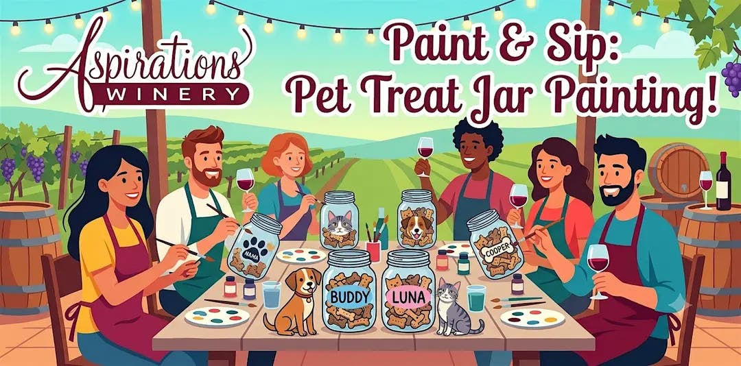 Paint & Sip: Personalized Pet Treat Jar Painting Night!