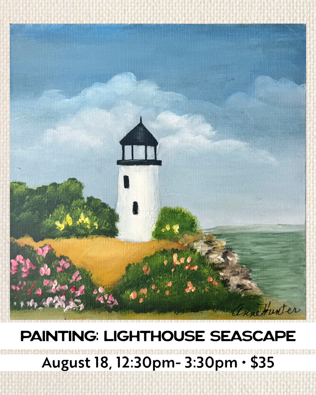 Acrylic Painting Class - Lighthouse Seascape