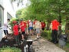 We’re making good progress,” Life Scout Maksym Sierak tells members of Troop 318 as they prepare a garden bed at St. Coletta’s of Illinois on July 15. “Teamwork Makes the Dream Work,” he added.