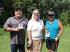 Sister Maryann Dosen (center) congratulates two golfers who bested her during the “Beat the Nun” driving contest at Crystal Tree Golf & Country Club. The contest helped raise money for St. Coletta’s of Illinois, which serves the developmentally disabled.