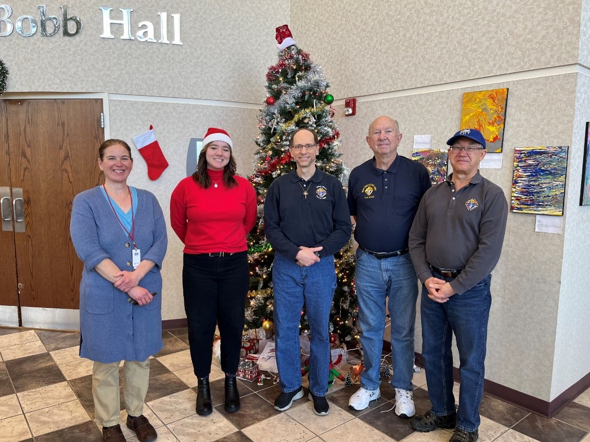 Pictured from left to right are: St. Coletta’s CEO Heather Benedick, St. Coletta’s Development/Grant Manager Gabrielle Strunka, K of C Treasurer Jeff Minarcik, K of C Program Director Don Ward and K of C Grand Knight Dan Davis.
