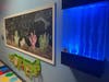 Soft lighting and bubble walls gives the sense of being on the ocean floor in St. Coletta’s new sensory room.