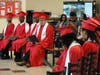 Graduates listen as Principal Dawn Angelini welcomes friends, families and school staff to the May 22, 2024 graduation ceremony.