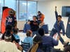 Staley Da Bear hypes up an epic dance-off between two Kennedy School students.

