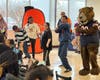Students were up on their feet dancing and having a blast during Staley Da Bear’s school visit on Feb. 27.