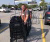 Among Nick’s duties at the Orland Park Jewel-Osco is gathering carts from the parking lot.