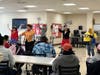 “You put your right hand in…” The NCJW Traveling Players had everyone laughing and spinning during a joyful round of the Hokey Pokey with Kennedy School students!