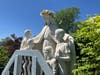 The statue of Mary is crowned with a beautiful wreath of flowers during St. Coletta’s May Crowning ceremony, symbolizing love, reverence, and the spirit of the season.