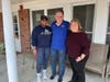Jerry stands on the porch of St. Coletta’s Intermediate Care Facility with his sister Kathy and ICF Supervisor Shabrika Myers, celebrating his return to a place that continues to support and uplift him.