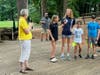 Camp Winding Trail in Farmington this week welcomed back original camper Rox Terwilliger, left, for its summer-long 75th anniversary celebration.