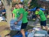 University of Saint Joseph freshmen and a plethora of student volunteers helping them moved into the West Hartford university's dormitories on Friday. 