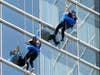 Southington Police Department dispatcher Melissa Kelly and Officer Lauren Verab conquered any fears of heights and rappelled down the Mohegan Sun hotel last Friday to benefit Connecticut Special Olympics.