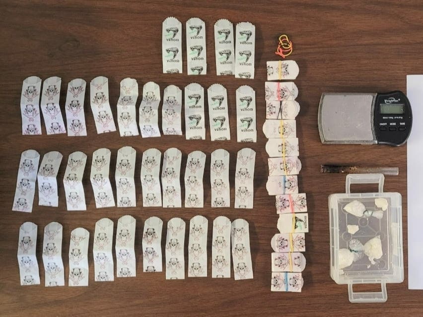 A traffic stop in Hartford Monday led to a significant drug bust and the seizer of fentanyl, heroine and crack.