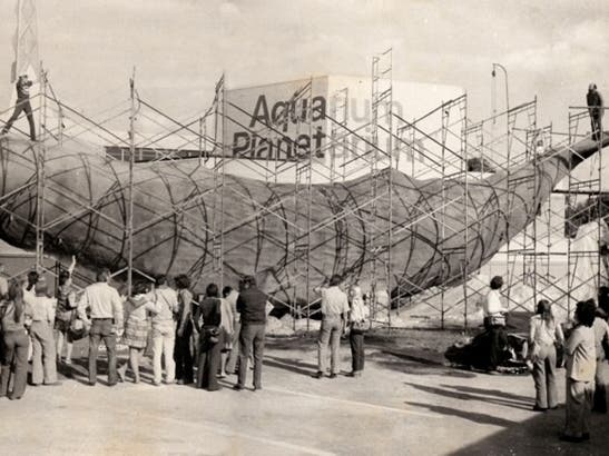 In this photo from 1976, 'Conny' the sperm whale is unveiled to the public at the former site of The Children's Museum in West Hartford.