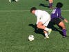 Ellington, in purple, and Weston battled it out for the Class M title at Trinity Health Stadium in Hartford Saturday afternoon.