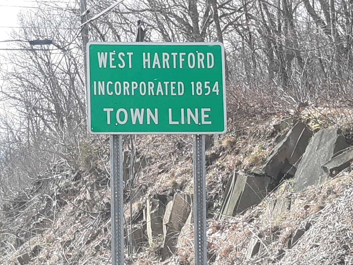 Folks looking to relocate often see this sign in their path, as West Hartford has been named by a rankings website as the 16th most 'livable' community in the northeastern U.S.