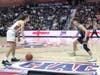 St. Bernard sophomore point guard Amyre Gray brings the ball upcourt in the state championship game Sunday at the Mohegan Sun Arena.