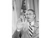 Sen. Lowell P. Weicker, R-Conn., a member of the Senate Watergate Committee, addresses a meeting of the National Press Club in Washington, July 27, 1973. Weicker said Nixon attempted to institute 'a presidency rather than a democracy.'