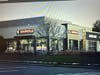An architectural rendering of a proposed Chipotle restaurant building, which will include two other tenants, at Prospect Plaza in West Hartford.
