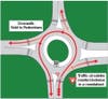 The Town of Farmington is distributing this simple diagram to the public regarding how to safely navigate a new roundabout in town.