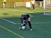 Bacon Academy goalkeeper Elizabeth Glover was brilliant with her gloves and her boots, fending off a relentless Suffield High School attack while, also, scoring twice in an epic penalty shootout. She scored the deciding goal in the penalty shootout.
