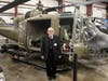 David Goldfarb, 80, of West Hartford, a beloved member of the Jewish community, was killed Saturday after being hit by a vehicle. A Vietnam War veteran, Goldfarb is seen here at the New England Air Museum in Windsor Locks by a Huey, which he served on.